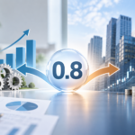 PBR0.8倍という一つの数字を、企業の収益力と市場評価の二つに分けて考えるイメージ